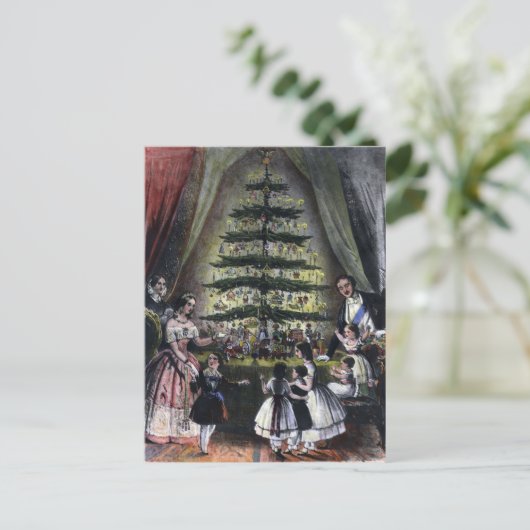 Königin Victorias Weihnachtsbaum Postkarte (Stehend Vorderseite)