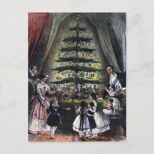 Königin Victorias Weihnachtsbaum Postkarte (Vorderseite)