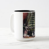 Königin Victorias Weihnachtsbaum Zweifarbige Tasse (Vorderseite Links)