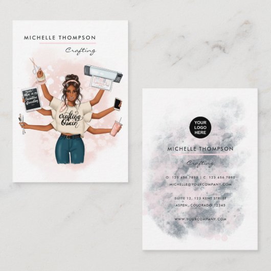 Königin Visitenkarte (Vorne/Hinten)