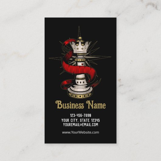 Königin Visitenkarte (Rückseite)