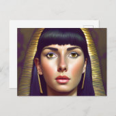 Königin von Ägypten, Kleopatra Postkarte (Vorne/Hinten)