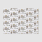 Königin von allem - Elegant Rich Royal Crown Seidenpapier (Vorderseite)