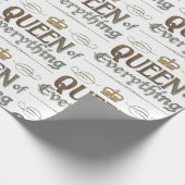 Königin von allem - Königliche Krone Geschenkpapier (Ecke)