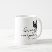 Königin von Allem Krone Lustiges Mutter-Geschenk Kaffeetasse (VorderseiteRechts)