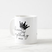 Königin von Allem Krone Lustiges Mutter-Geschenk Kaffeetasse (Vorderseite Links)