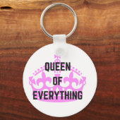 Königin von allem Krontext Illustration Schlüsselanhänger (Vorderseite)