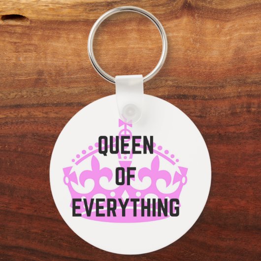 Königin von allem Krontext Illustration Schlüsselanhänger (Vorderseite)