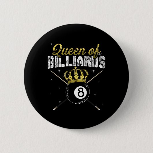 Königin von Billiards Snooker Pool Billiard Spiele Button (Vorderseite)