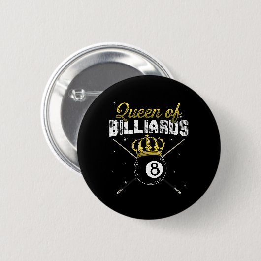 Königin von Billiards Snooker Pool Billiard Spiele Button (Vorne & Hinten)