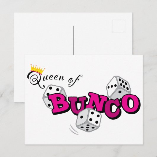 Königin von Bunco Postkarte (Vorne/Hinten)