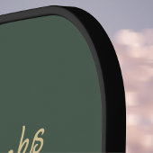 Königin von Dinks Vintag-Grünkronenmonogramm Pickleball Schläger