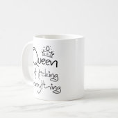 Königin von f*cking alles ! Handgezeichneter Stil Kaffeetasse (Vorderseite Links)