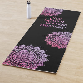 Königin von f*cking alles pink Glitzer mandala Yogamatte