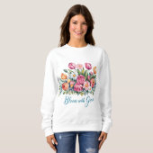 Königin von Glitzern, Champagnerpulli Sweatshirt (Vorne ganz)