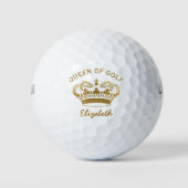 Königin von Golf Gold Monogram Golf Balls Golfball (Vorderseite)