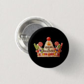 Königin von Halloween Candy Cake Button (Vorne & Hinten)