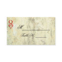 Königin von Hearts Hochzeit Platzkarte