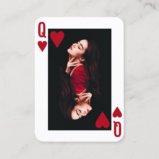 Königin von Hearts Moderner Friseur für weibliches Visitenkarte (Vorderseite)