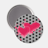 Königin von Hearts Polka Dot Magnet (Vorderseite/Rückseite)