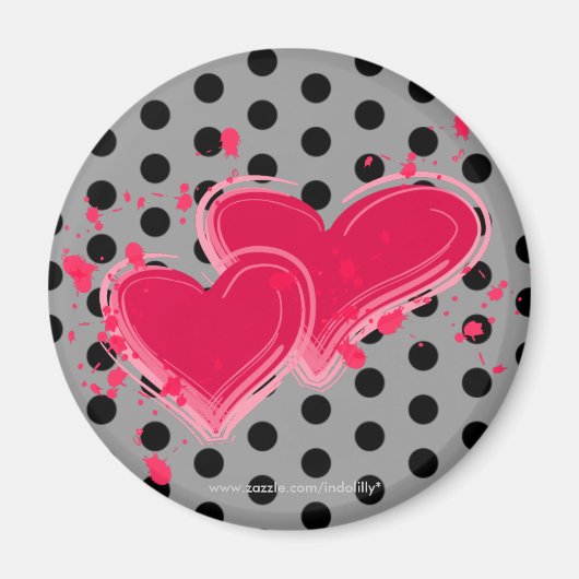 Königin von Hearts Polka Dot Magnet (Vorne)