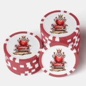 Königin von Hearts Throne Pokerchips (Stapel)