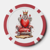 Königin von Hearts Throne Pokerchips (Rückseite)