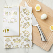 Königin von Hearts tiara 2015 Kalender Küchenhandt Küchentuch (Viertel Falte)