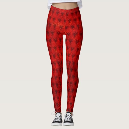 Königin von Herz-Muster-Gamaschen Leggings (Vorderseite)