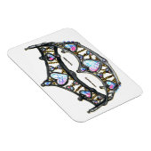 Königin von Herz Silver Crown Tiara weißer Magnet (Rechte Seite)