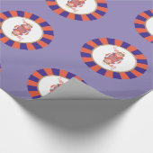 Königin von Herz Sunburst Geschenkpapier (Ecke)