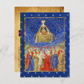 KÖNIGIN VON HERZEN IN STARRY NIGHT Valentinstag Postkarte (Vorne/Hinten)