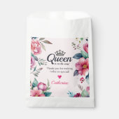 Königin von Herzen Rosa Babydusche Geschenktütchen (Vorderseite)