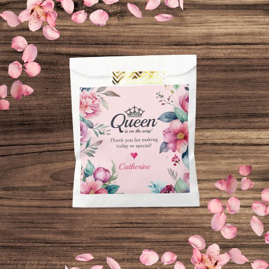 Königin von Herzen Rosa Babydusche Geschenktütchen