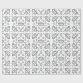 Königin von Herzen Silber Kronen Tiaras Geschenkpa Geschenkpapier (Flach)