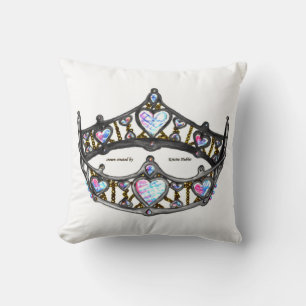 Königin von Herzen Silver Crown Tiara weiß Kissen
