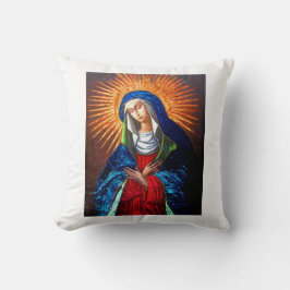 Königin von Himmel Original Malerei restauriertes Kissen