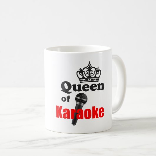 Königin von Karaoke Kaffeetasse (VorderseiteRechts)