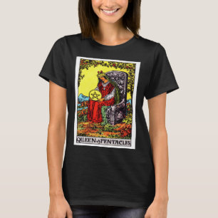 Königin von Münzen oder Pentagrammen Vintages Taro T-Shirt
