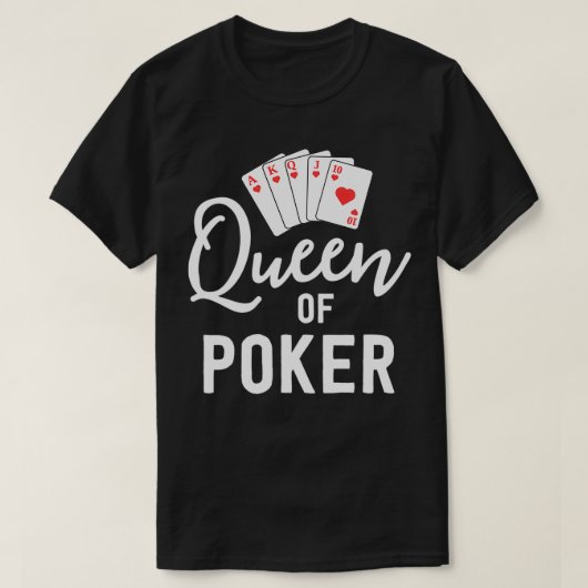 Königin von Poker für Frauen Las Vegas Casino Gesc T-Shirt (Design vorne)
