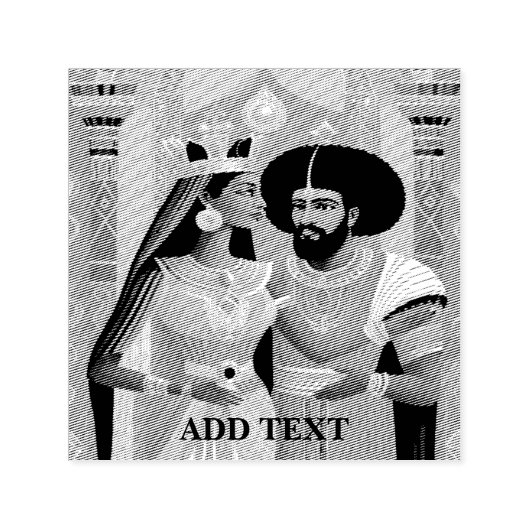 Königin von Sheba und König Solomon, die Briefmark Permastempel (Design)