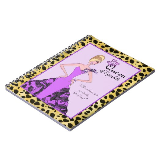 "Königin von Sparkle" Blind sie in die Leibeigensc Notizblock (Linke Seite)