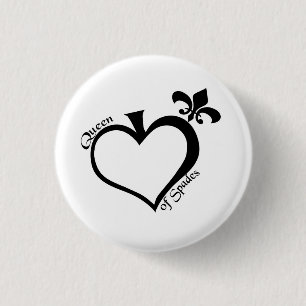 Königin von Spateninspektions-Knopf Button