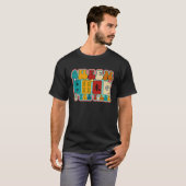 Königin von Tiles Mahjong Mahjong T-Shirt (Vorne ganz)