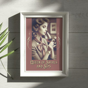 Königin von Wirbel und Sippen Weinangebot Poster