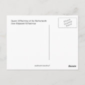 Königin Wilhelmina der Niederlande Postkarte (Rückseite)