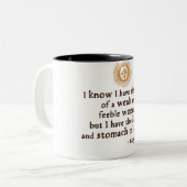 KöniginElizabeth I Tilbury-Zitat Zweifarbige Tasse (Vorderseite Links)