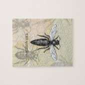 Königinnen-Bienen-Käfer-Insekt-antike-Illustration Puzzle (Horizontal)