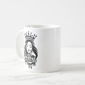 Königinnen-Design – Elegante königliche Krone Kaffeetasse (Vorderseite Links)