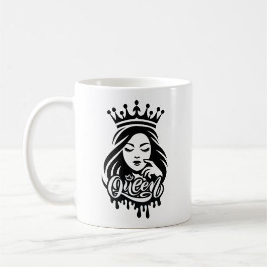 Königinnen-Design – Elegante königliche Krone Kaffeetasse (Links)